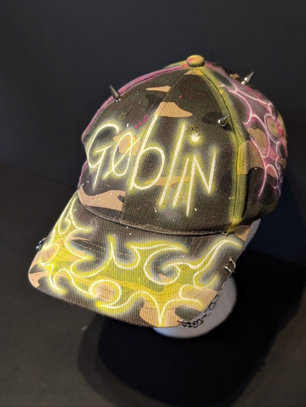 Upcycled Goblin Cap with Studs
